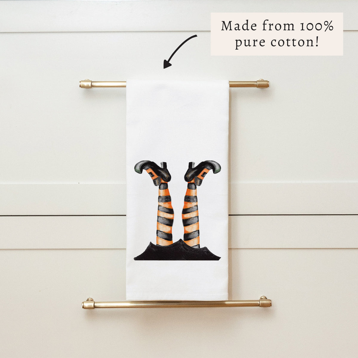 Witch's Stockings Tea Towel