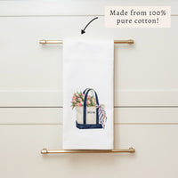 Mom Tulips Boat Tote Tea Towel