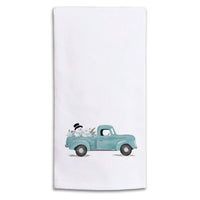 Snowmen Truck Tea Towel