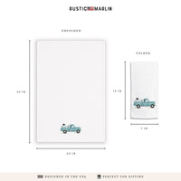 Snowmen Truck Tea Towel