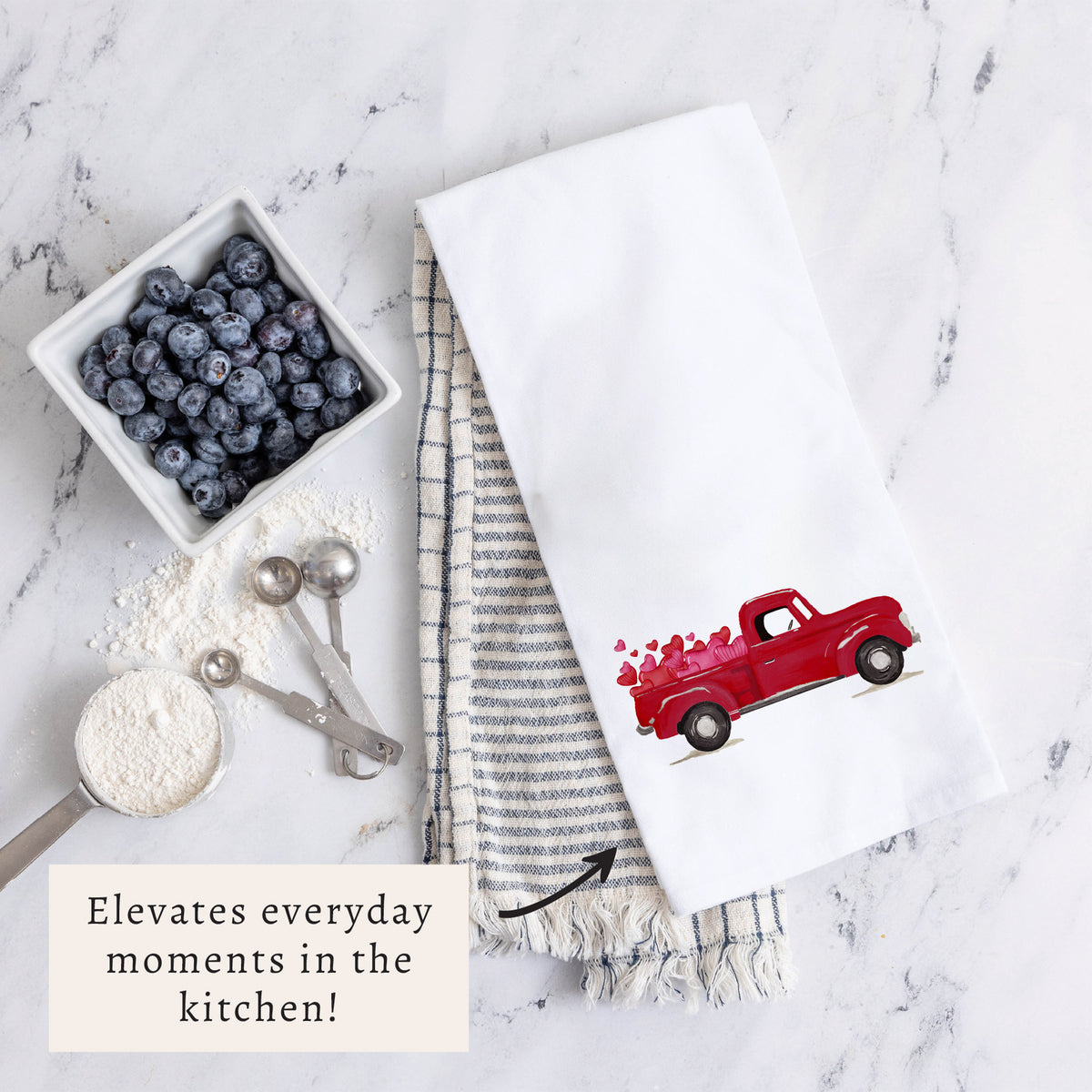 Heart Truck Tea Towel
