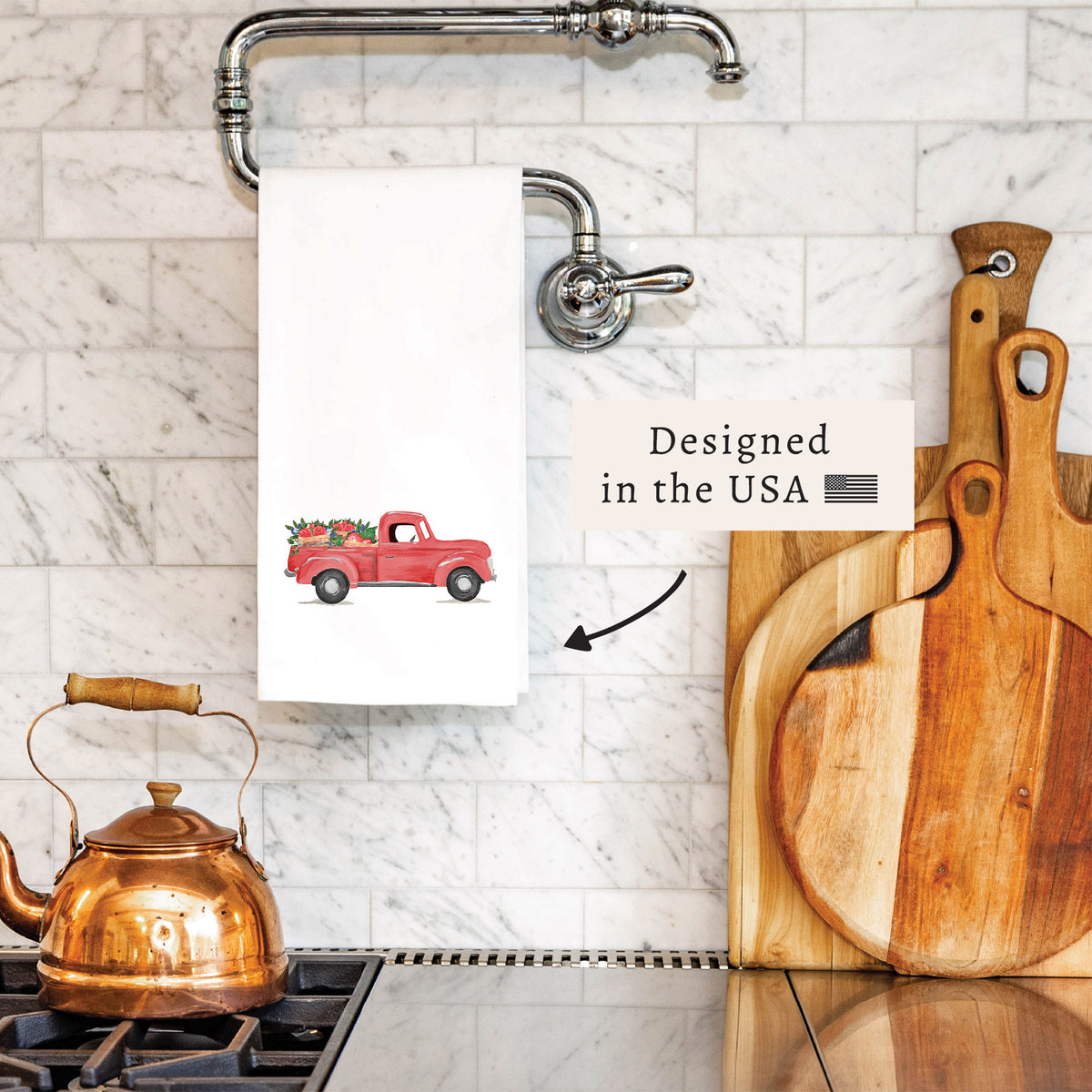 Berries Truck Tea Towel