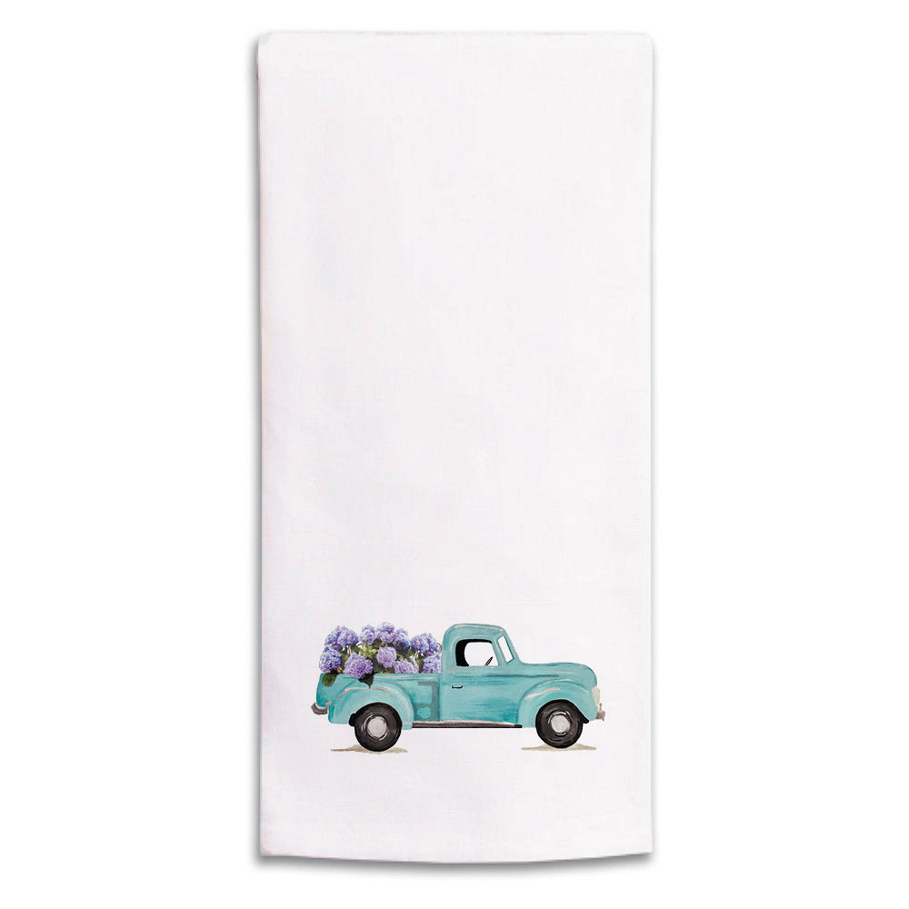 Hydrangea Truck Tea Towel