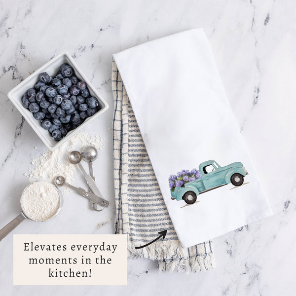 Hydrangea Truck Tea Towel