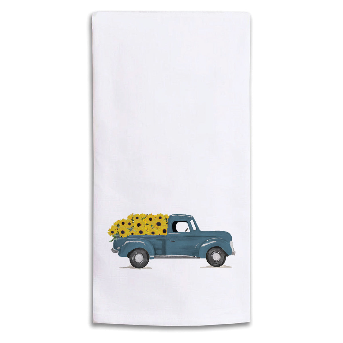 Sunflower Truck Tea Towel