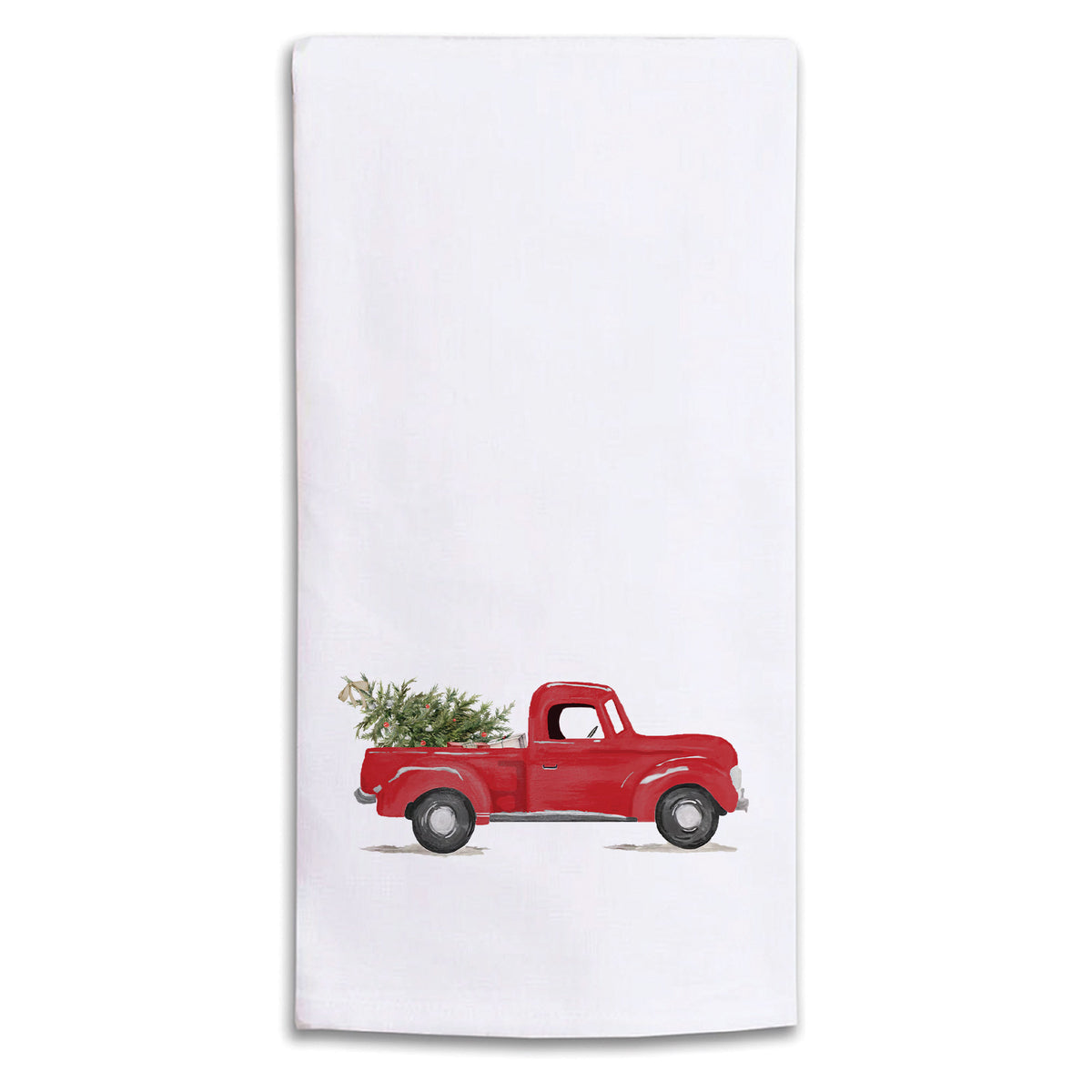 Christmas Tree Truck Tea Towel