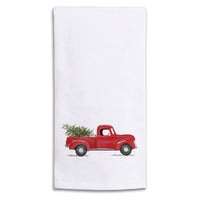 Christmas Tree Truck Tea Towel