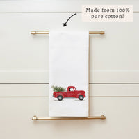Christmas Tree Truck Tea Towel
