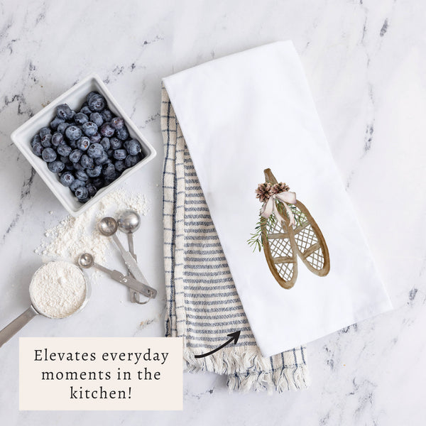 Snow Shoes Tea Towel
