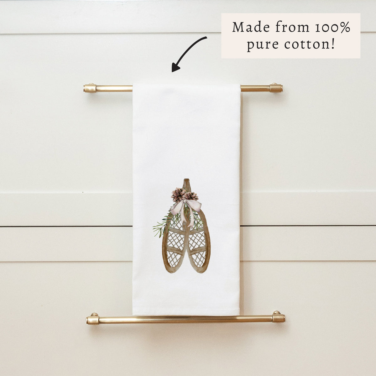 Snow Shoes Tea Towel