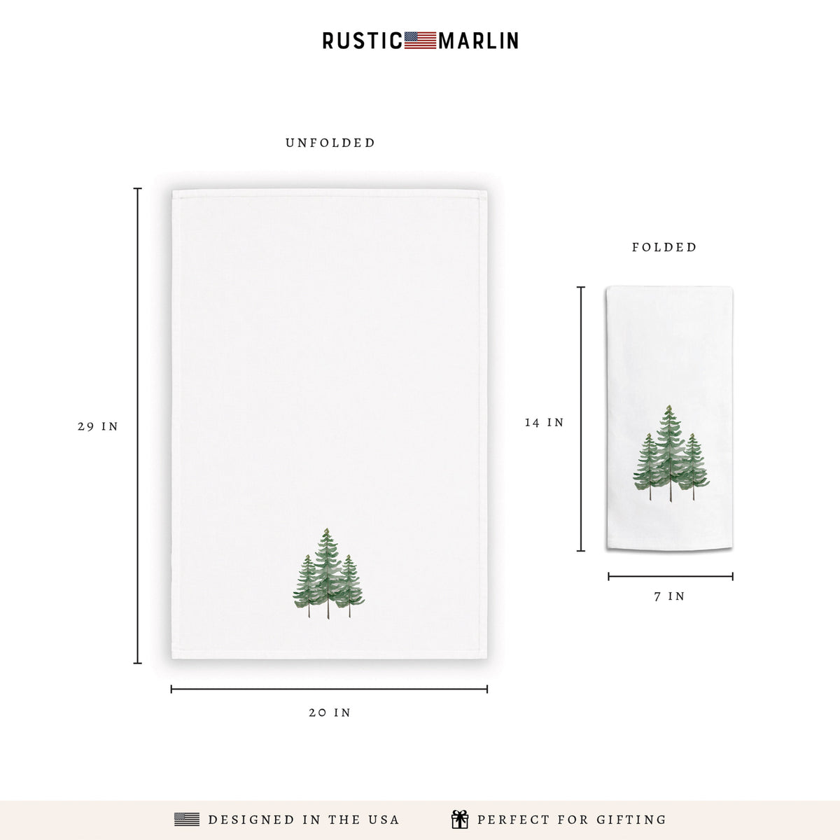 Pine Trees Tea Towel