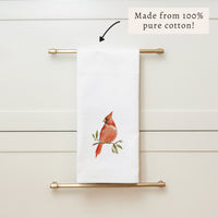 Watercolor Cardinal Tea Towel