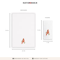 Watercolor Cardinal Tea Towel
