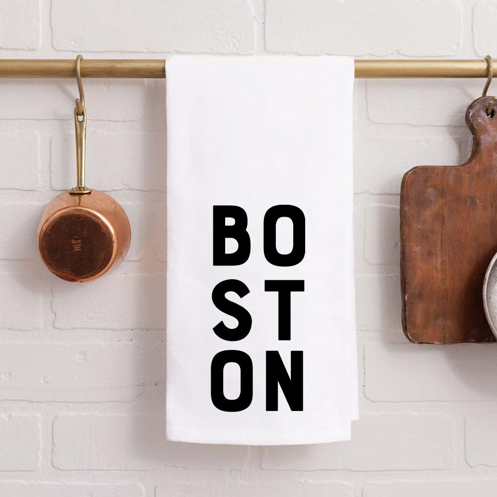 Stacked Boston Tea Towel