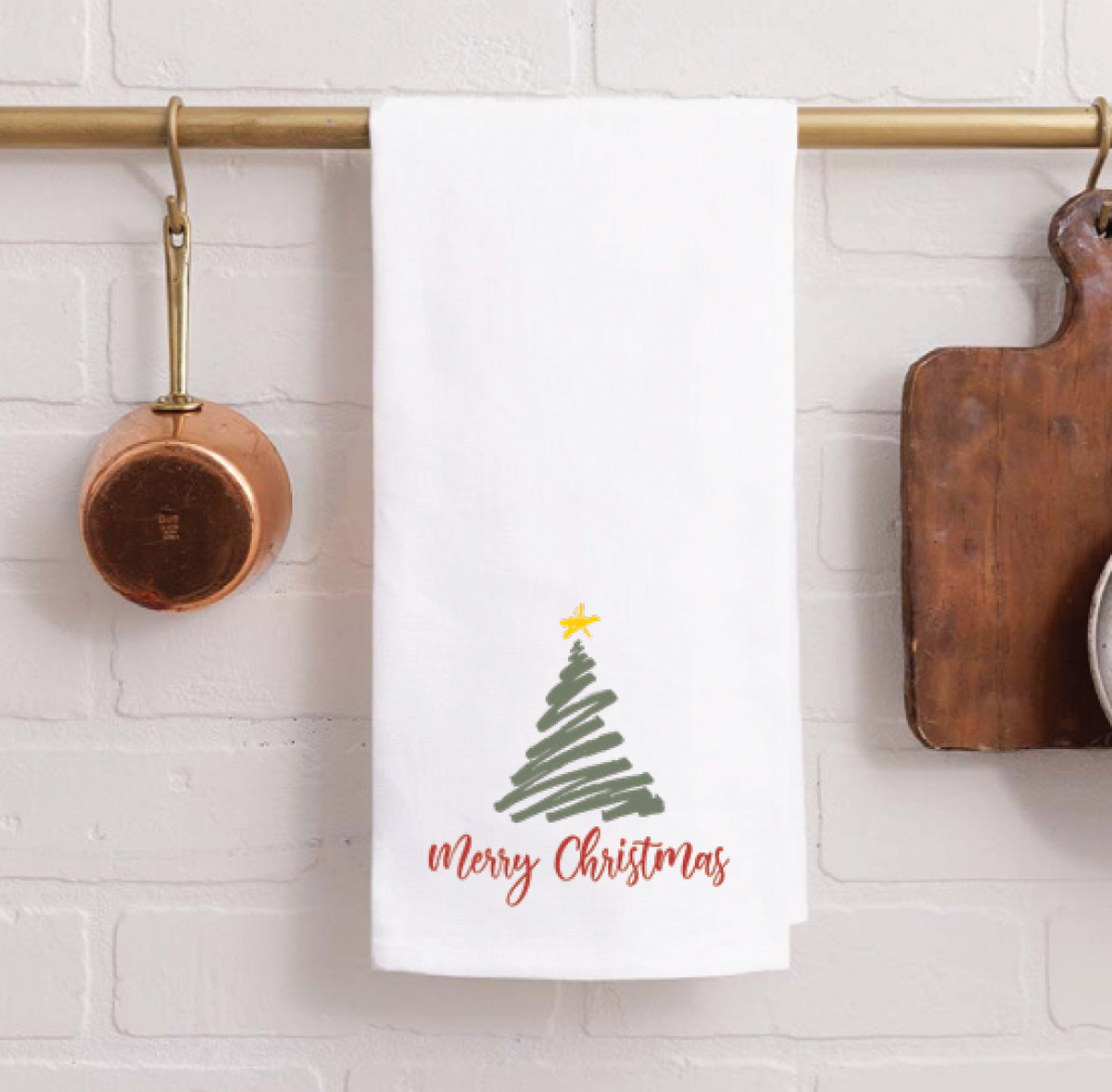 Merry Christmas Tea Towel