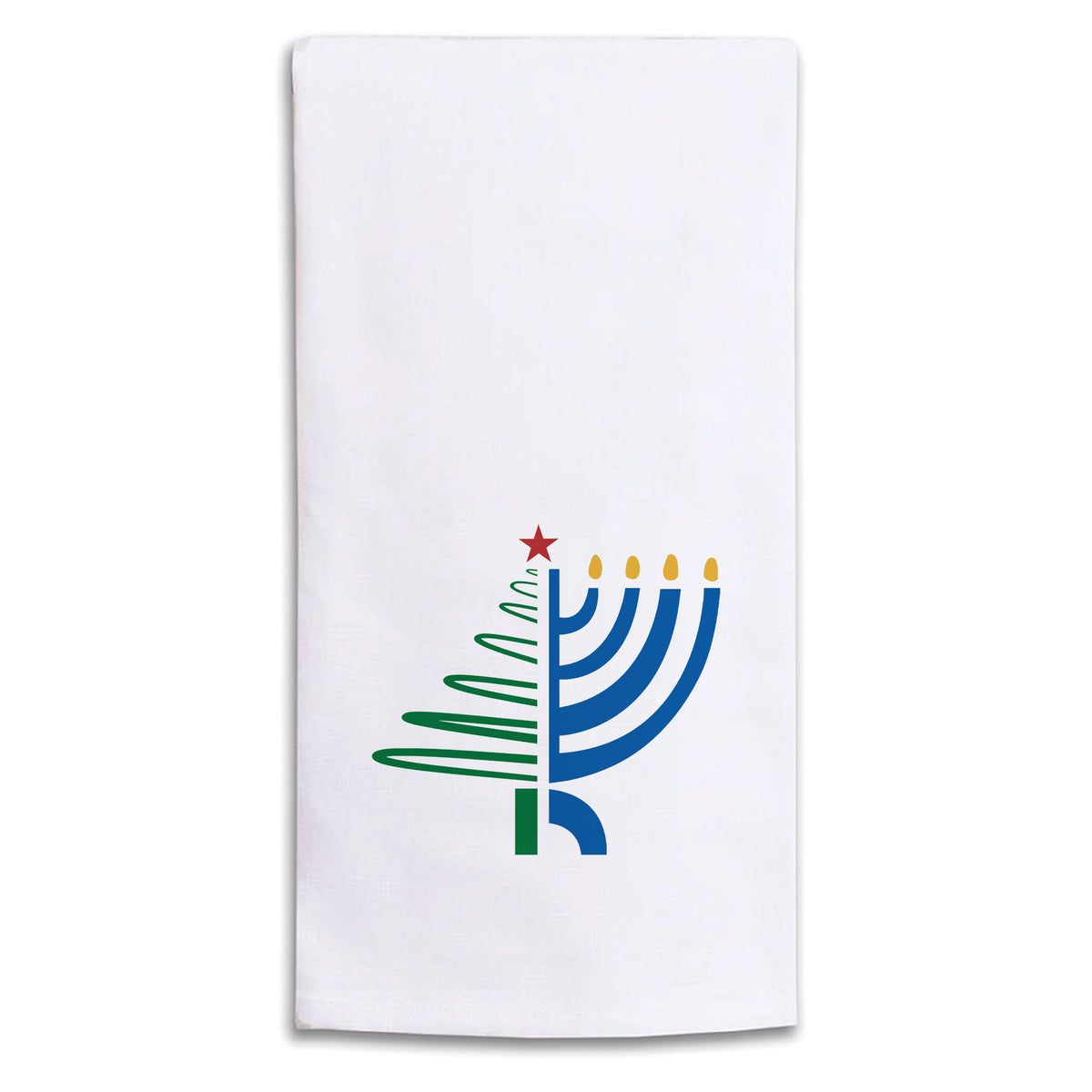 Christmas Hanukkah Tea Towel