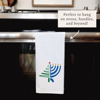 Christmas Hanukkah Tea Towel