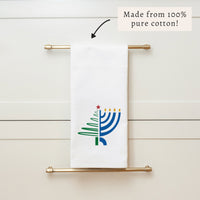 Christmas Hanukkah Tea Towel
