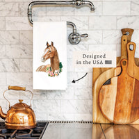 Floral Horse Tea Towel