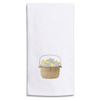 Hydrangea Lemon Basket Tea Towel