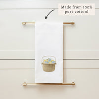 Hydrangea Lemon Basket Tea Towel