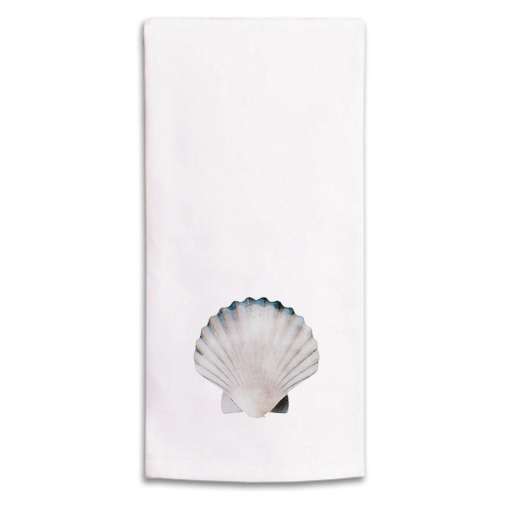 Watercolor Shell Tea Towel