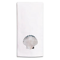 Watercolor Shell Tea Towel