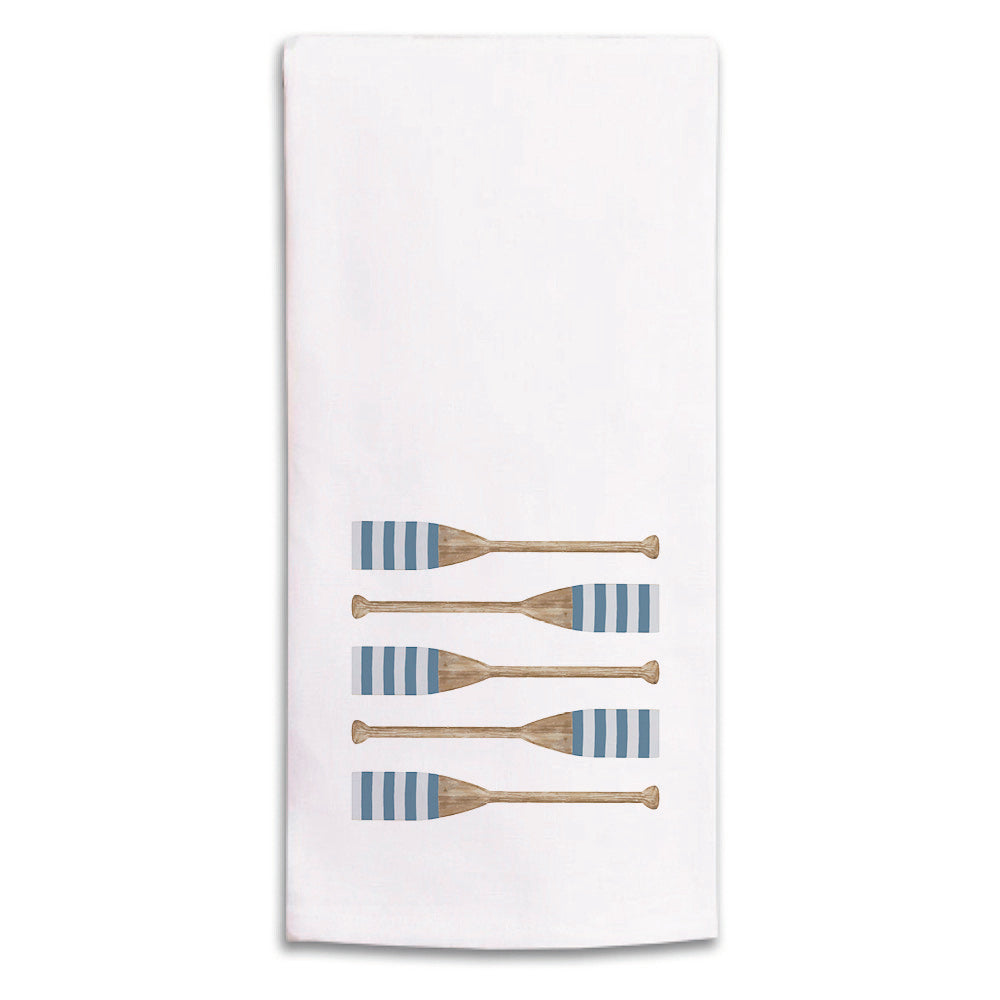 Striped Oars Tea Towel