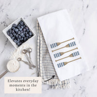 Striped Oars Tea Towel