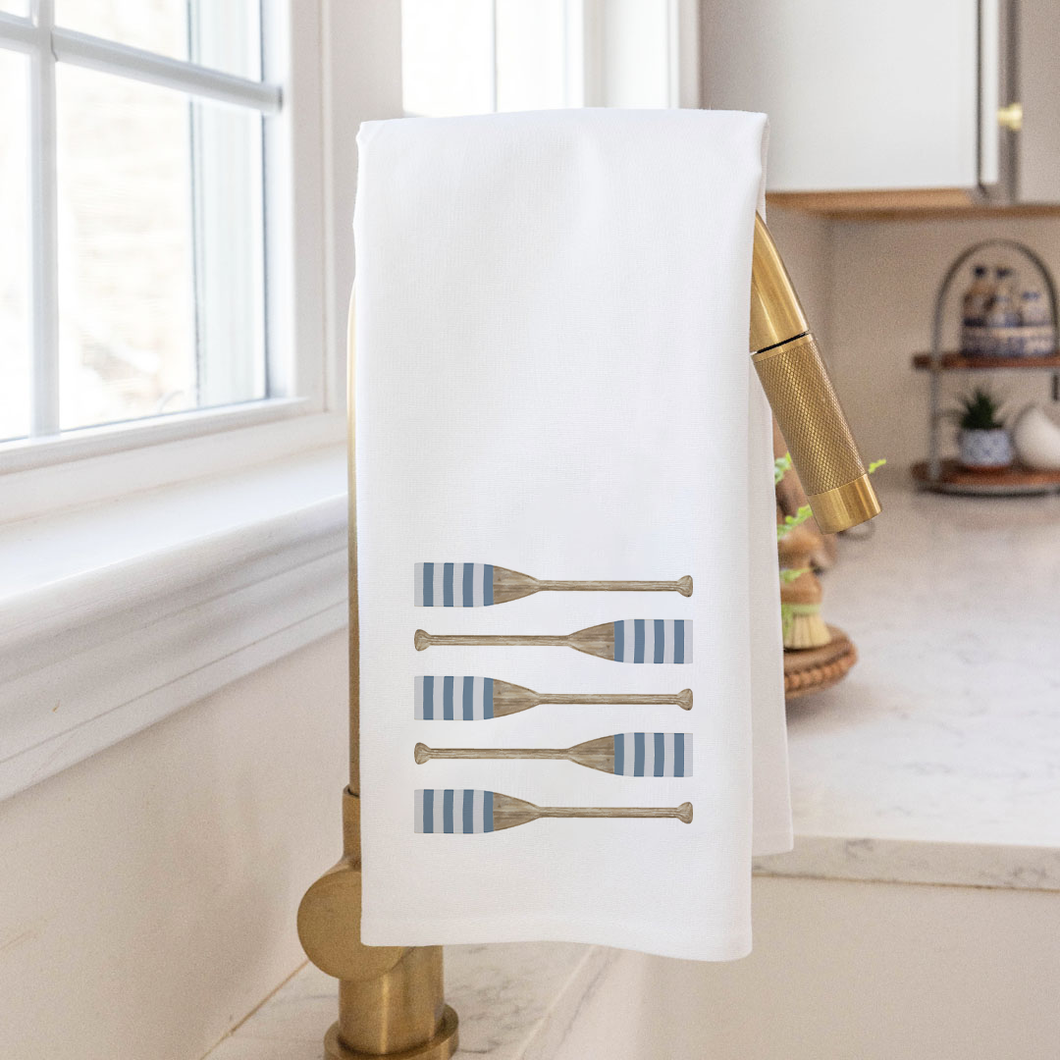 Striped Oars Tea Towel