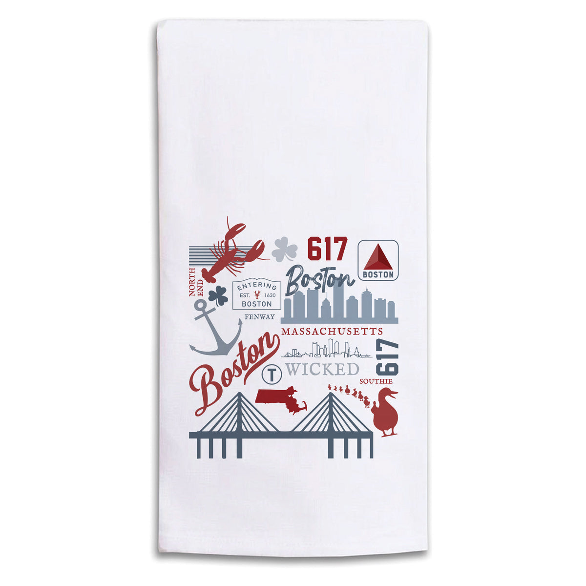 Boston All Things Tea Towel