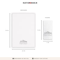 Houston Skyline Line Art Tea Towel