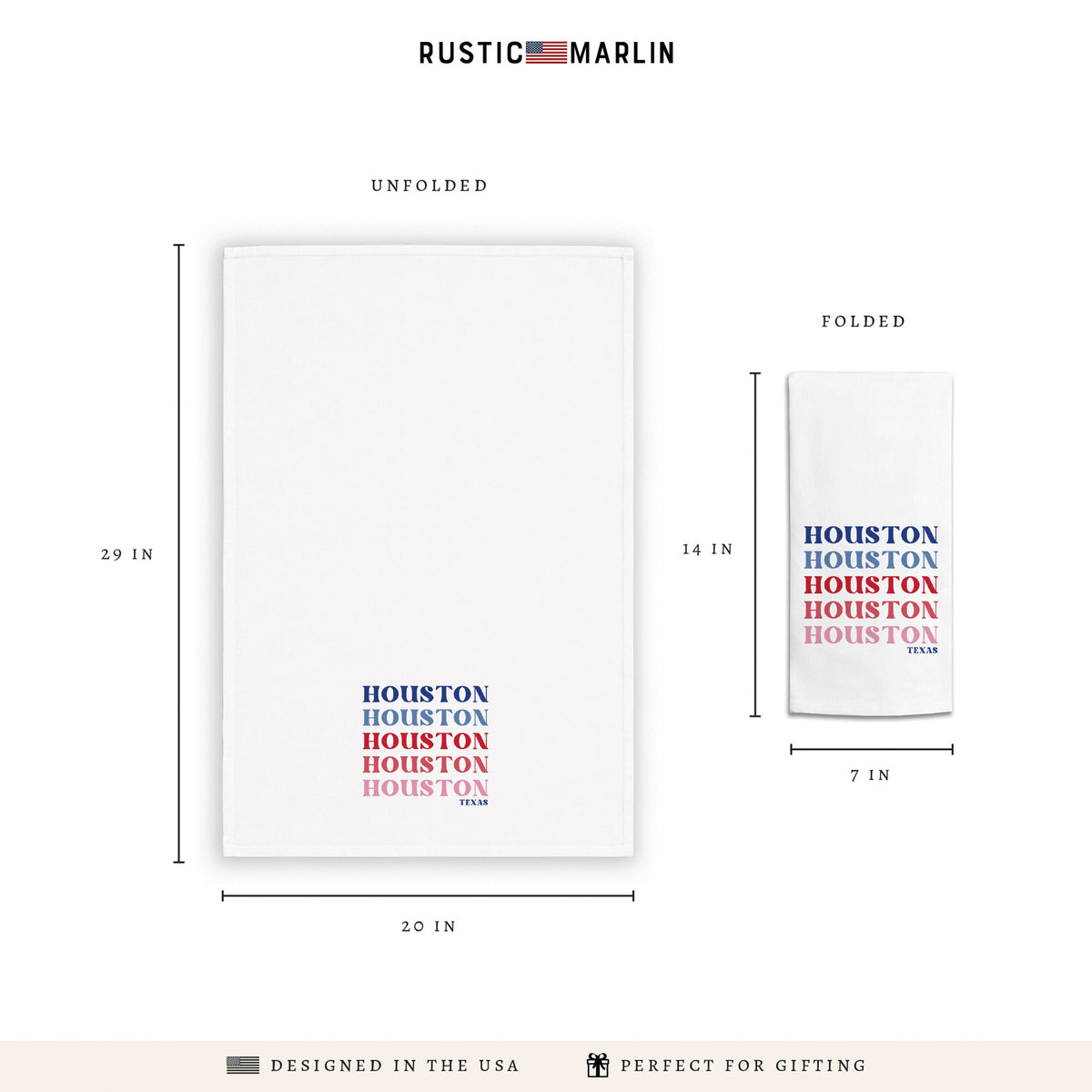 Houston Repeating Tea Towel