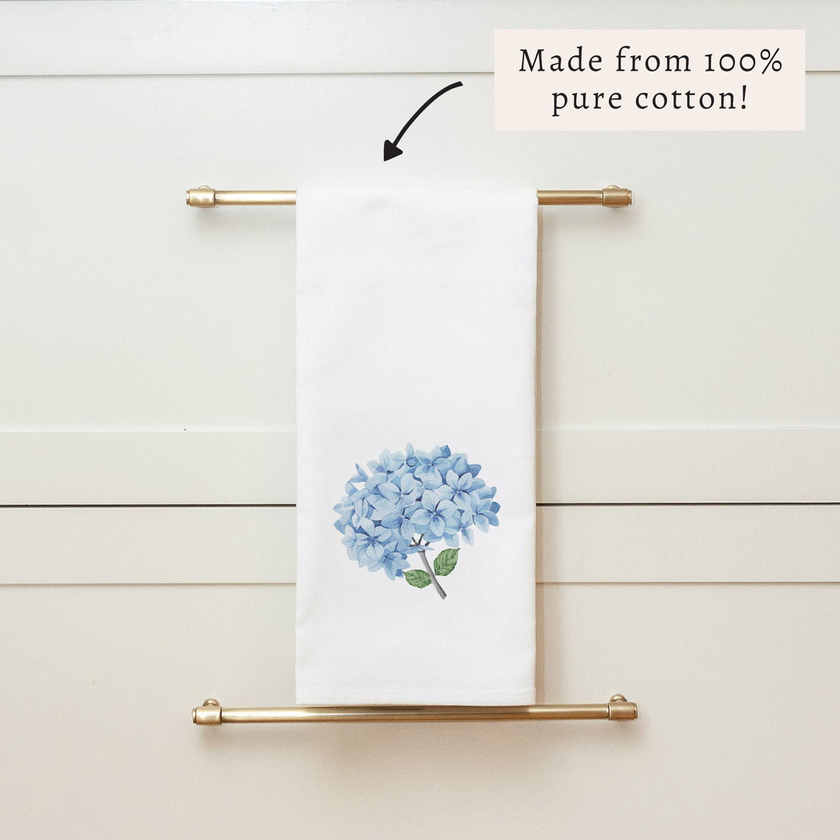 Blooming Hydrangea Tea Towel