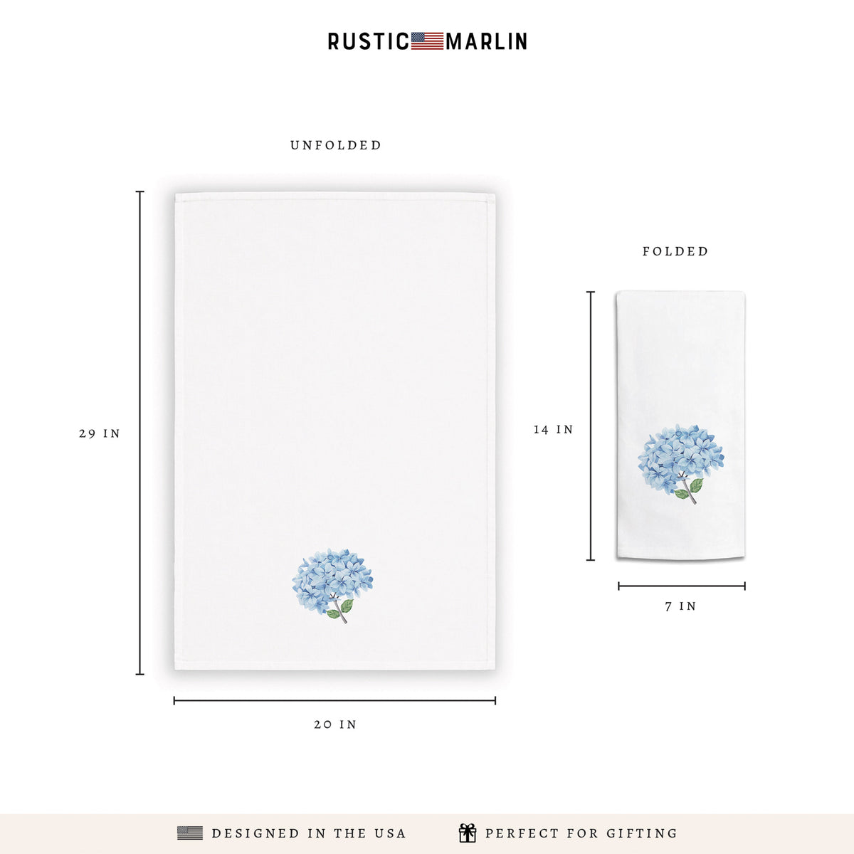 Blooming Hydrangea Tea Towel