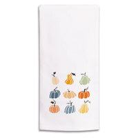 Muted Pastel Pumpkins Tea Towel