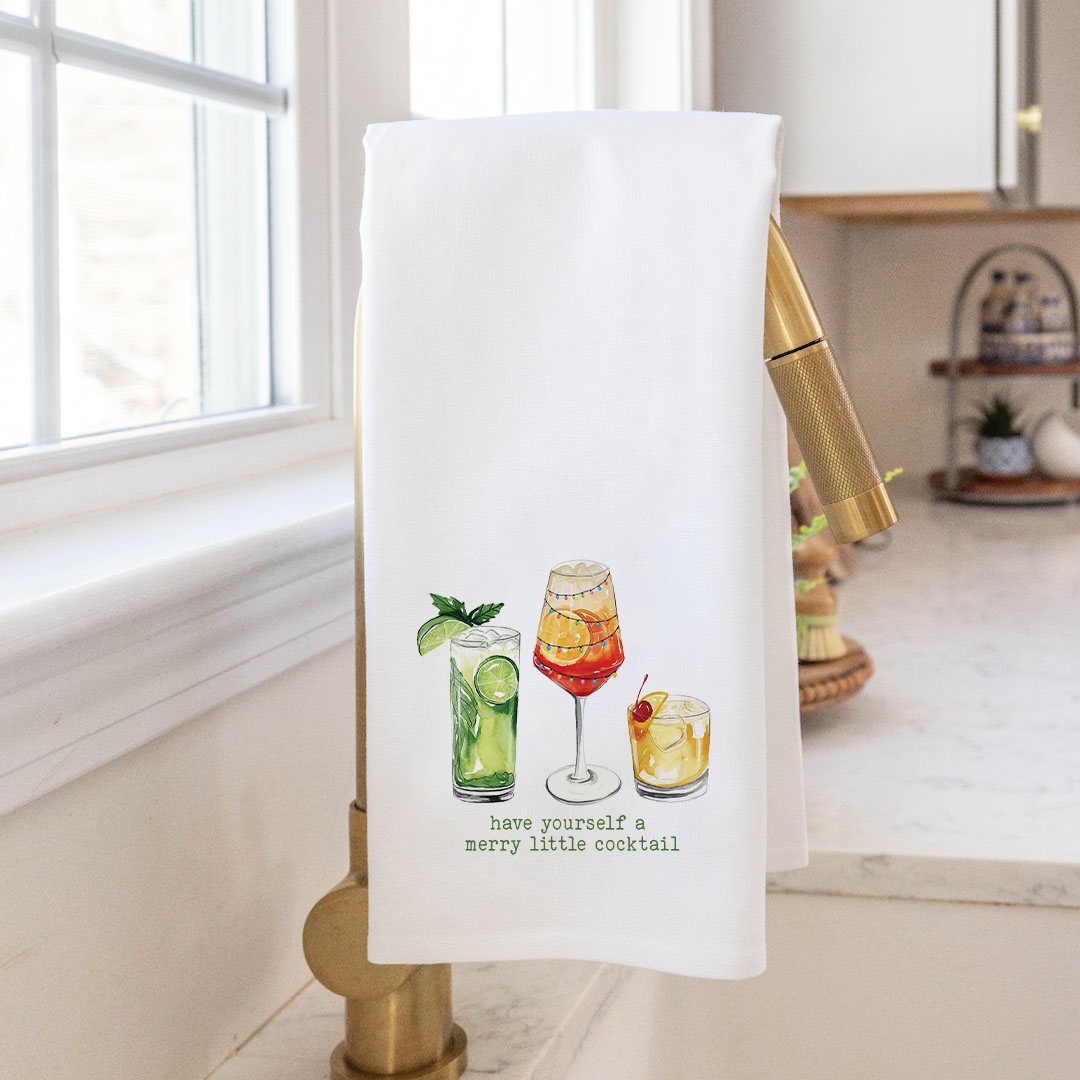 Have Yourself a Merry Little Cocktail Tea Towel