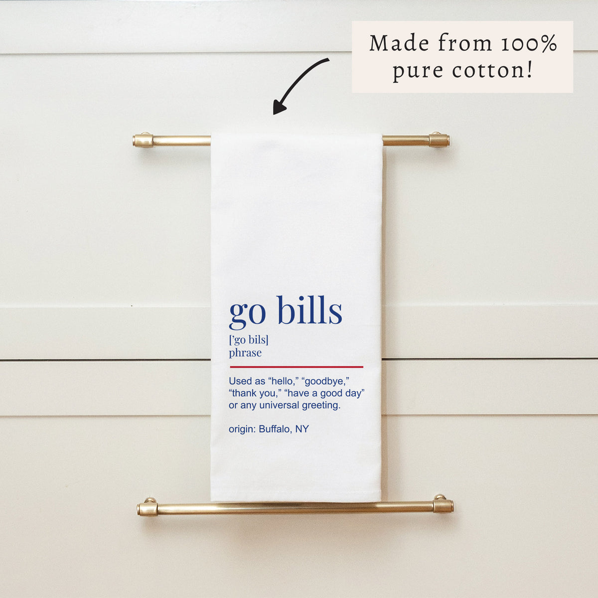 Go Bills Definition Tea Towel