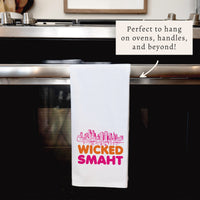 Boston Wicked Smaht Orange And Pink Tea Towel