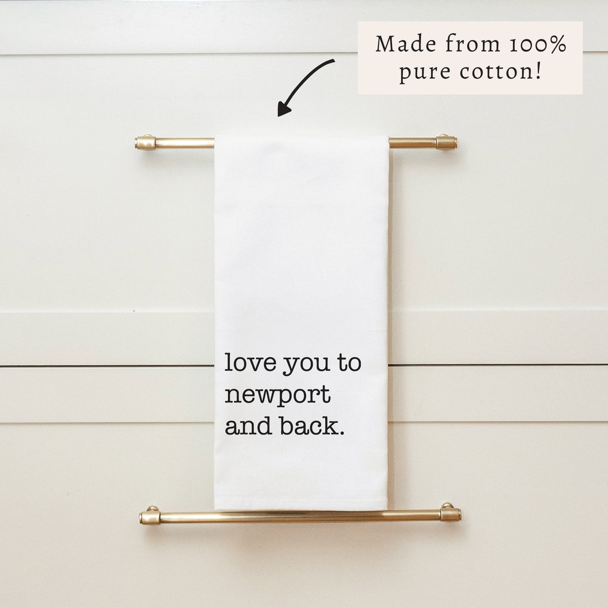 Love You To Personalized Tea Towel
