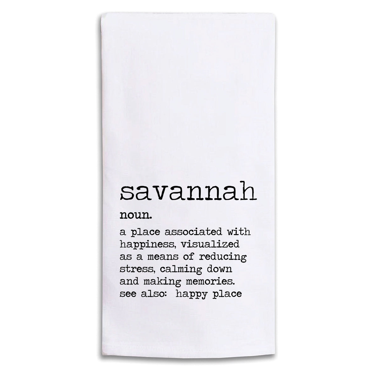 Happy Place Definition Personalized Tea Towel
