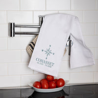 Compass Coordinates Personalized Tea Towel