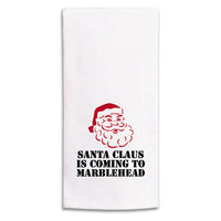 Santa Claus Is Coming To Town Personalized Tea Towel
