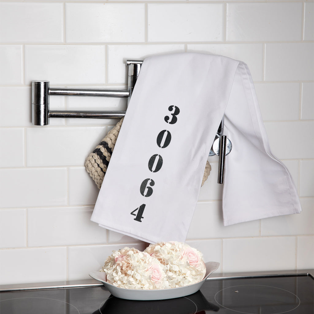 Your Word Vertical Personalized Tea Towel