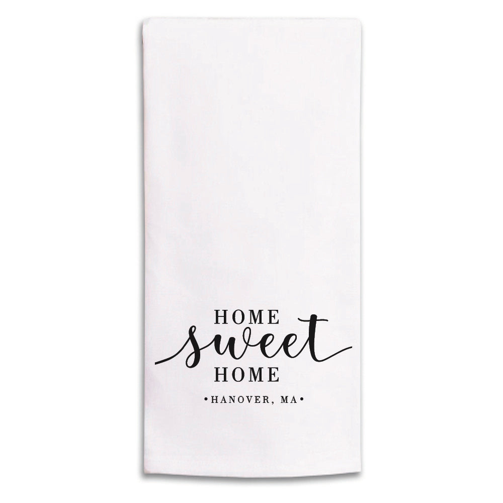 Home Sweet Home Personalized Tea Towel