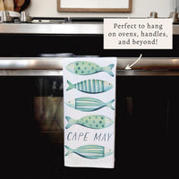 Coastal Fish Personalized Tea Towel