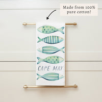 Coastal Fish Personalized Tea Towel