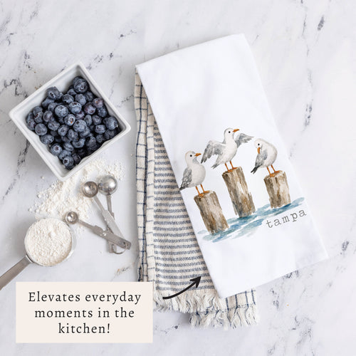 Seagull Trio Personalized Tea Towel