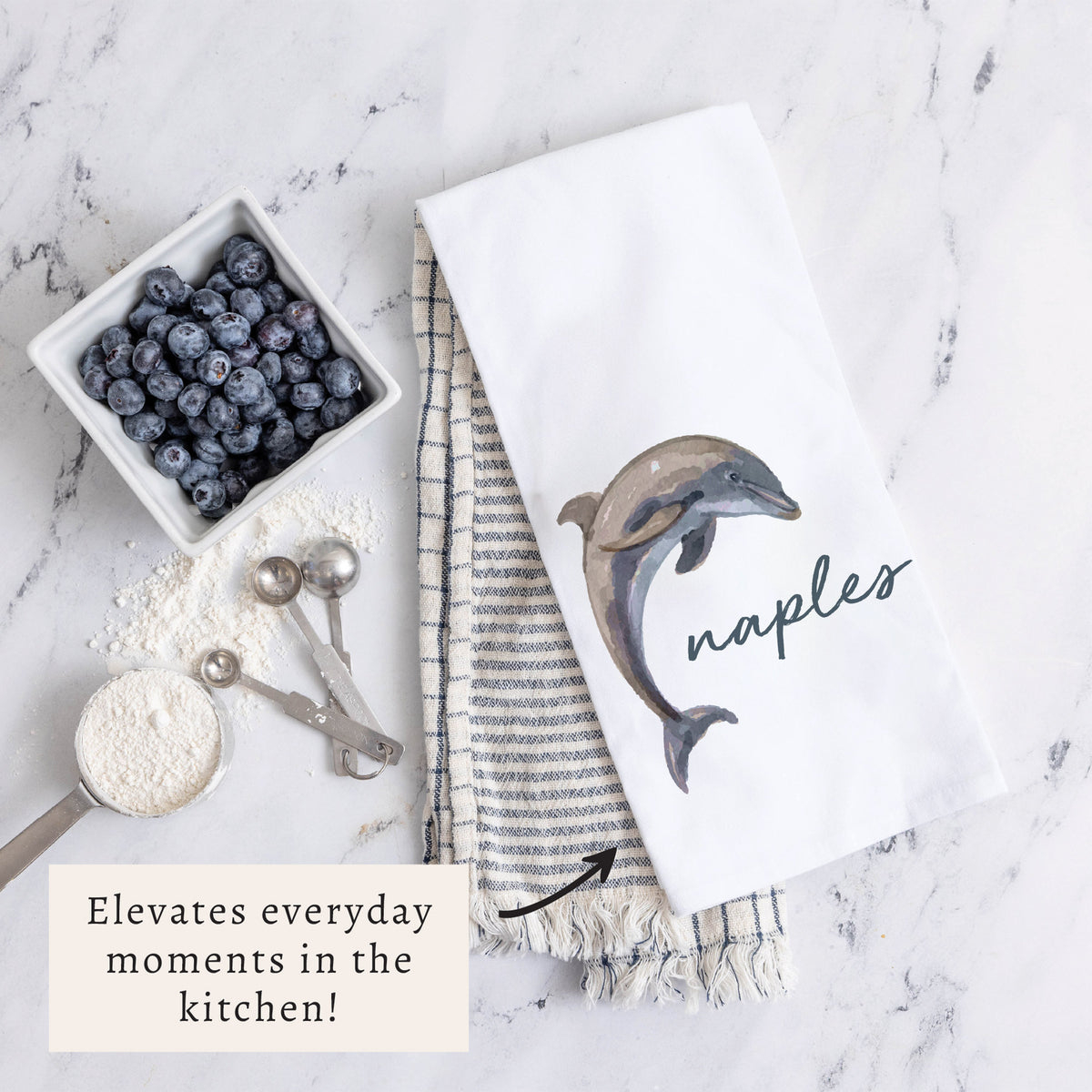 Dolphin Personalized Tea Towel