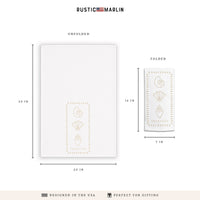 Neutral Shells Personalized Tea Towel